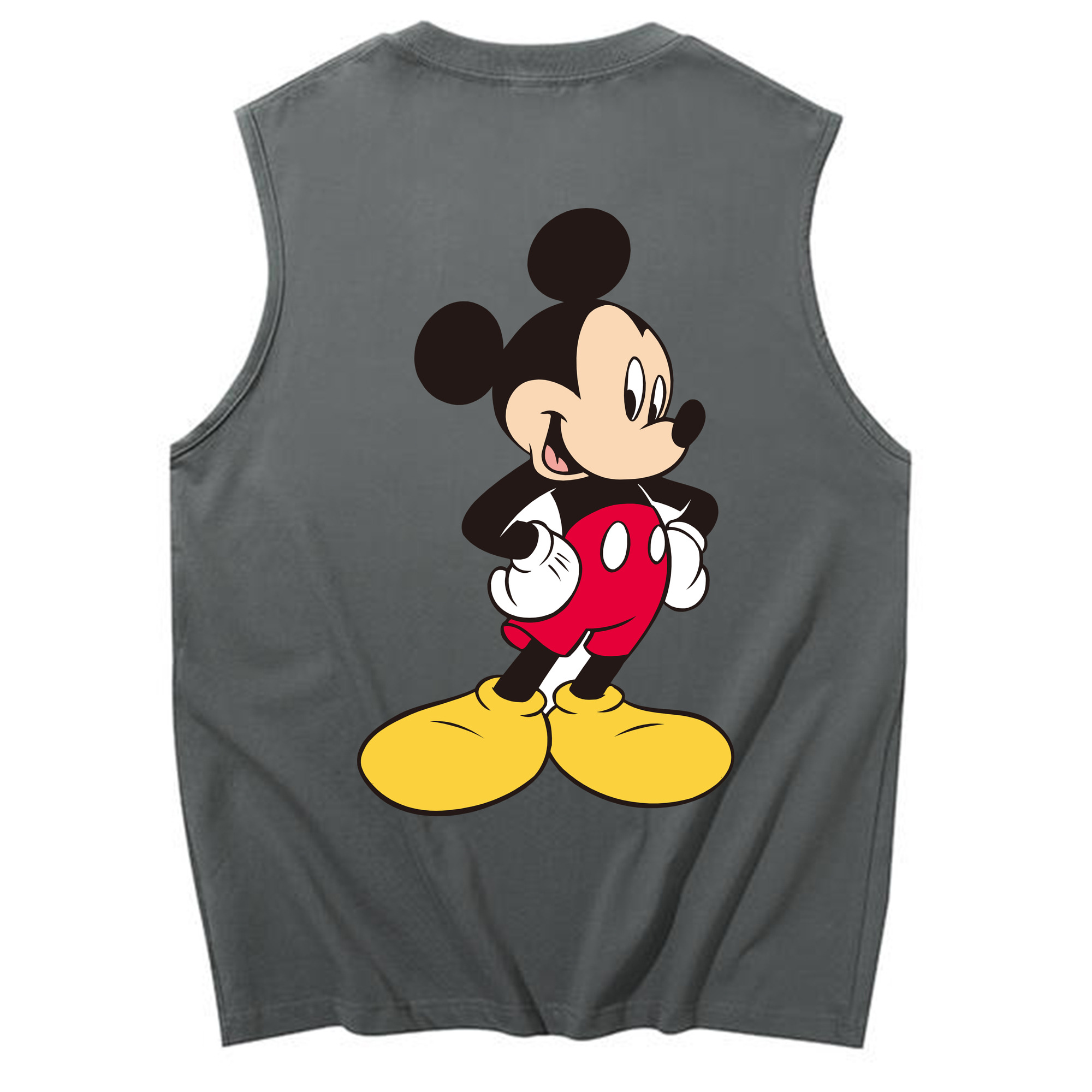 ミッキーマウス Mickey Mouse コットン100％タンクトップ（背面プリント）